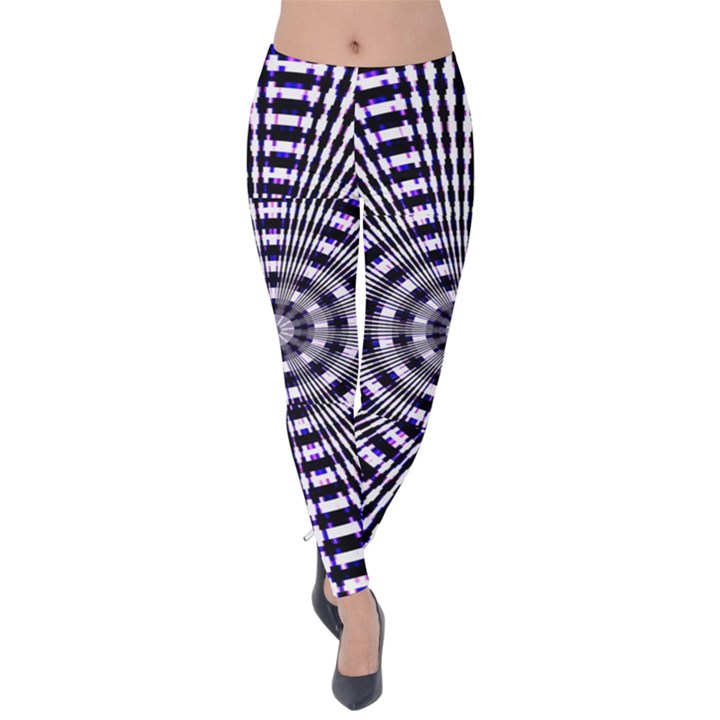 Pattern Stripes Background Velvet Leggings