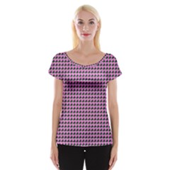 Pattern Grid Background Women s Cap Sleeve Top by Nexatart