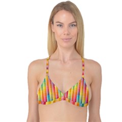 Background Colorful Abstract Reversible Tri Bikini Top by Nexatart