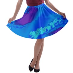 Sky Pattern A-line Skater Skirt by Valentinaart