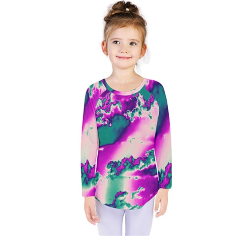 Sky Pattern Kids  Long Sleeve Tee by Valentinaart