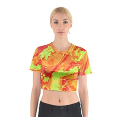 Sky Pattern Cotton Crop Top by Valentinaart