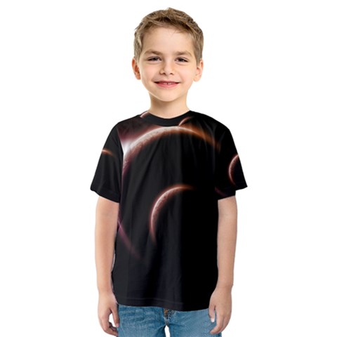 Planet Space Abstract Kids  Sport Mesh Tee by Nexatart