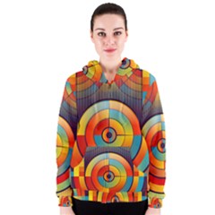 Abstract Pattern Background Women s Zipper Hoodie by Nexatart