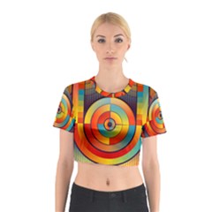 Abstract Pattern Background Cotton Crop Top by Nexatart