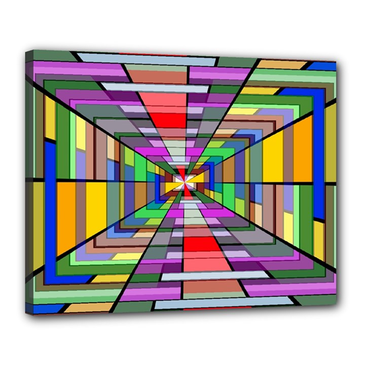 Art Vanishing Point Vortex 3d Canvas 20  x 16 