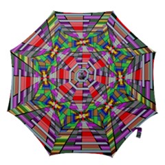 Art Vanishing Point Vortex 3d Hook Handle Umbrellas (medium) by Nexatart