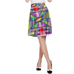 Art Vanishing Point Vortex 3d A-line Skirt by Nexatart