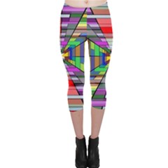 Art Vanishing Point Vortex 3d Capri Leggings  by Nexatart