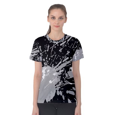 Art About Ball Abstract Colorful Women s Cotton Tee by Nexatart