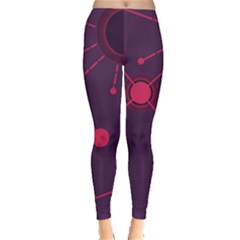 Abstract Lines Radiate Planets Web Leggings  by Nexatart