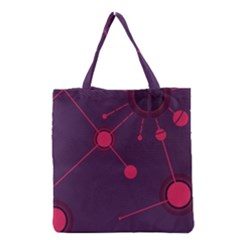 Abstract Lines Radiate Planets Web Grocery Tote Bag by Nexatart