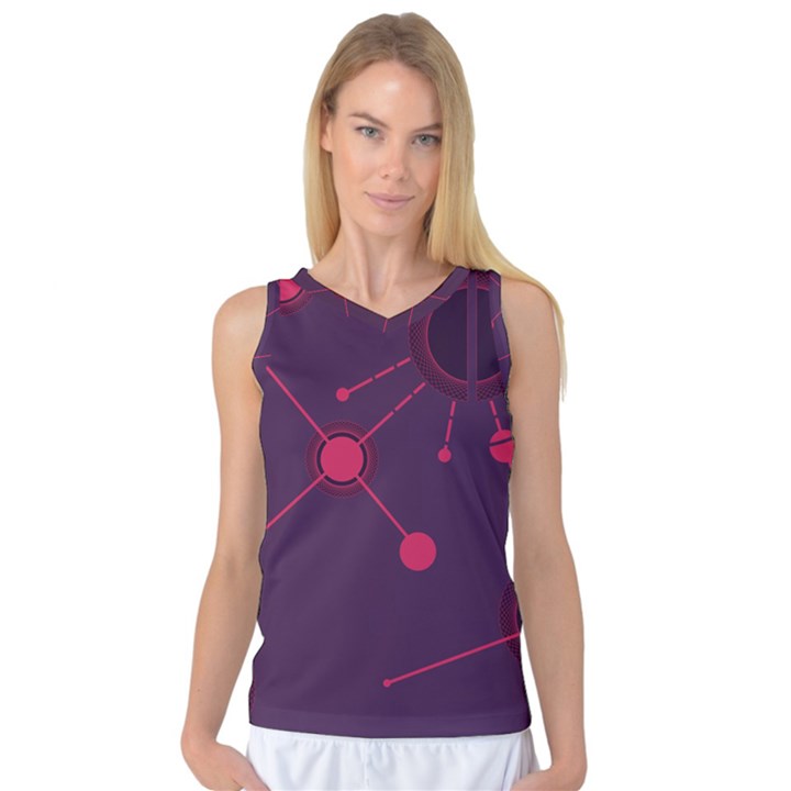 Abstract Lines Radiate Planets Web Women s Basketball Tank Top