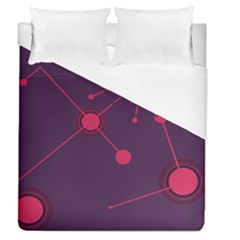 Abstract Lines Radiate Planets Web Duvet Cover (queen Size) by Nexatart