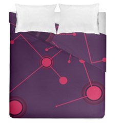 Abstract Lines Radiate Planets Web Duvet Cover Double Side (queen Size) by Nexatart