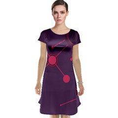 Abstract Lines Radiate Planets Web Cap Sleeve Nightdress by Nexatart