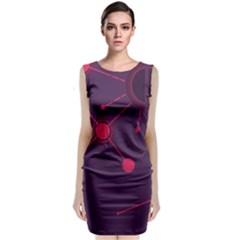 Abstract Lines Radiate Planets Web Sleeveless Velvet Midi Dress by Nexatart