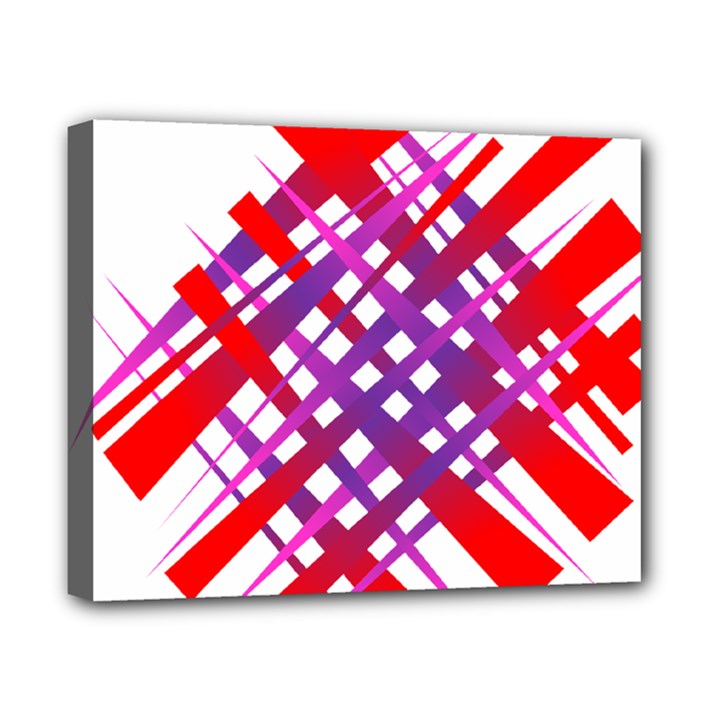 Chaos Bright Gradient Red Blue Canvas 10  x 8 