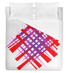 Chaos Bright Gradient Red Blue Duvet Cover (queen Size) by Nexatart