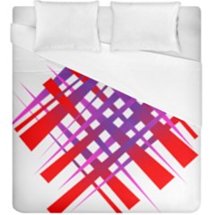 Chaos Bright Gradient Red Blue Duvet Cover (king Size) by Nexatart