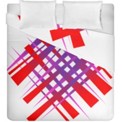 Chaos Bright Gradient Red Blue Duvet Cover Double Side (king Size) by Nexatart