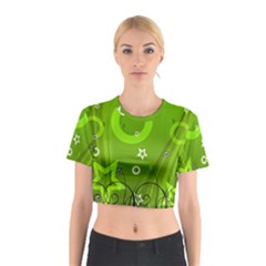 Art About Ball Abstract Colorful Cotton Crop Top by Nexatart