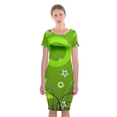 Art About Ball Abstract Colorful Classic Short Sleeve Midi Dress by Nexatart