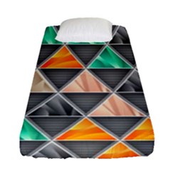 Abstract Geometric Triangle Shape Fitted Sheet (single Size) by Nexatart