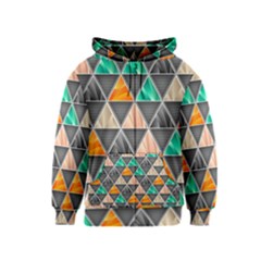 Abstract Geometric Triangle Shape Kids  Zipper Hoodie by Nexatart