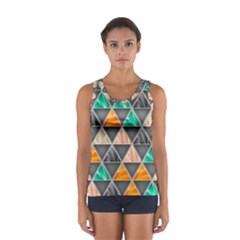 Abstract Geometric Triangle Shape Women s Sport Tank Top  by Nexatart