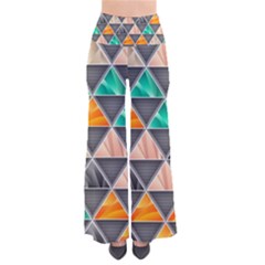 Abstract Geometric Triangle Shape Pants by Nexatart