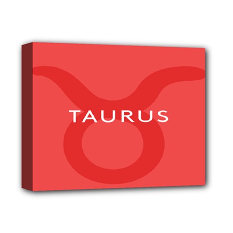 Zodizc Taurus Red Deluxe Canvas 14  X 11  by Mariart