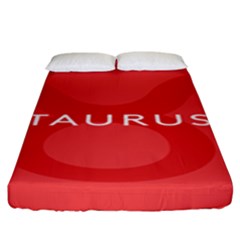 Zodizc Taurus Red Fitted Sheet (king Size) by Mariart