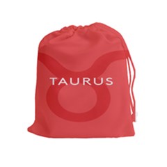 Zodizc Taurus Red Drawstring Pouches (extra Large) by Mariart