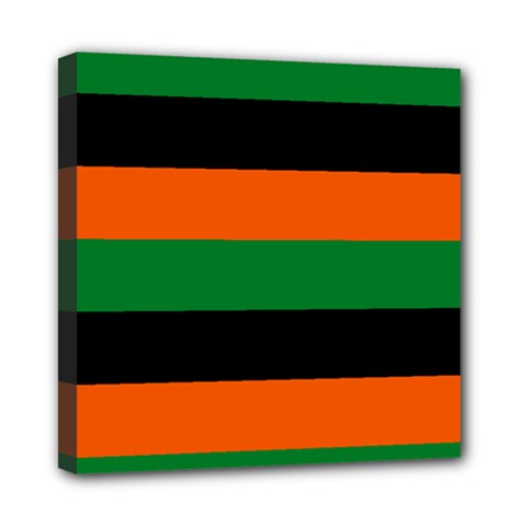 Color Green Orange Black Mini Canvas 8  X 8  by Mariart