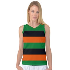 Color Green Orange Black Women s Basketball Tank Top by Mariart