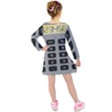 Calculator Kids  Long Sleeve Velvet Dress View2