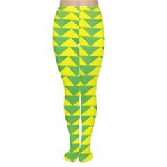 Arrow Triangle Green Yellow Women s Tights by Mariart