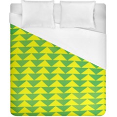 Arrow Triangle Green Yellow Duvet Cover (california King Size) by Mariart