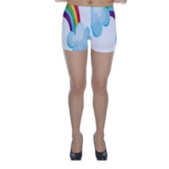 Could Rainbow Red Yellow Green Blue Purple Skinny Shorts by Mariart