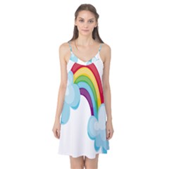 Could Rainbow Red Yellow Green Blue Purple Camis Nightgown by Mariart