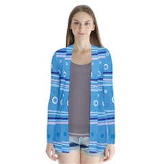 Blue Circle Line Waves Cardigans by Mariart