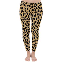 Cheetah Skin Spor Polka Dot Brown Black Dalmantion Classic Winter Leggings by Mariart