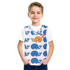 Fish Animals Whale Blue Orange Love Kids  Sportswear