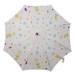 Flower Floral Star Balloon Bubble Hook Handle Umbrellas (large) by Mariart