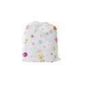 Flower Floral Star Balloon Bubble Drawstring Pouches (Small)  View2