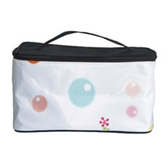 Flower Floral Star Balloon Bubble Cosmetic Storage Case by Mariart