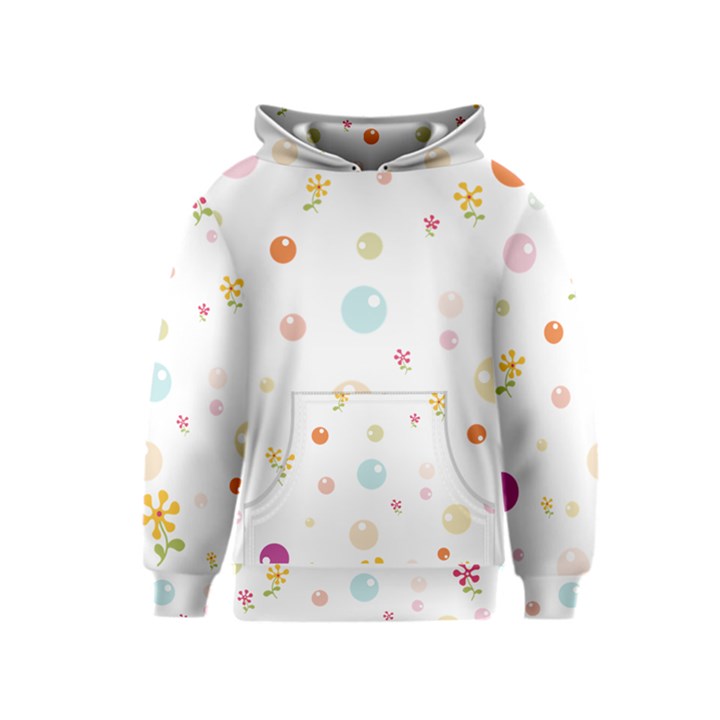 Flower Floral Star Balloon Bubble Kids  Pullover Hoodie