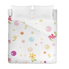 Flower Floral Star Balloon Bubble Duvet Cover Double Side (full/ Double Size) by Mariart