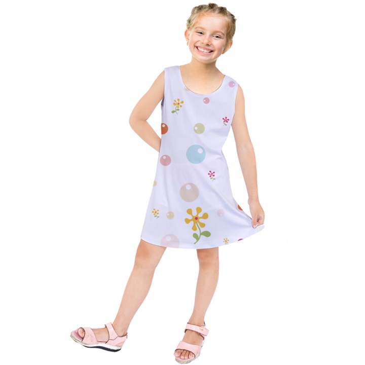 Flower Floral Star Balloon Bubble Kids  Tunic Dress